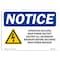 Signmission OSHA Notice, 5" Height, Apparatus Building Main Power Sign With Symbol, 7" X 5", Landscape OS-NS-D-57-L-10163 - alternate 1